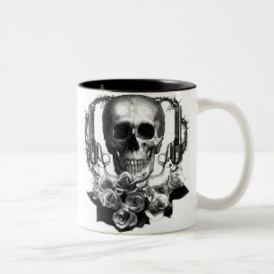 SKULL GUNS and ROSES Two-Tone Coffee Mug