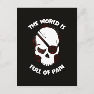 Skull Halloween Dark Black Scary Postcard