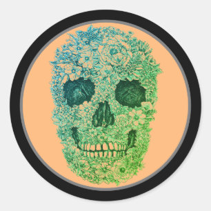 SKULL HALLOWEEN DAY OF THE DEAD STICKER
