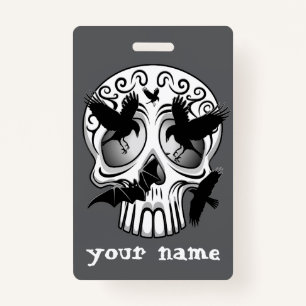 Skull Halloween Decorative Calaveras Badge