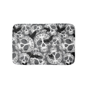 Skull Halloween Decorative Calaveras Bath Mat