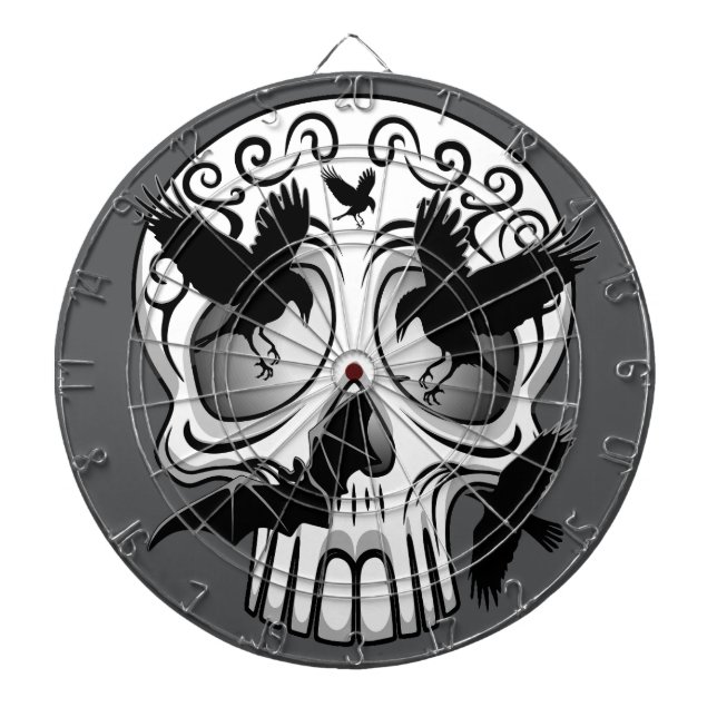 Skull Halloween Decorative Calaveras Dartboard (Front)