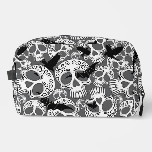 Skull Halloween Decorative Calaveras Dopp Kit (Front)