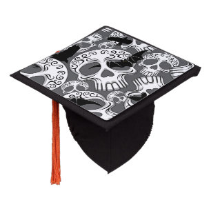 Skull Halloween Decorative Calaveras Graduation Cap Topper