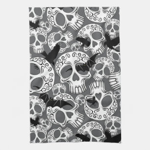 Skull Halloween Decorative Calaveras Kitchen Towel