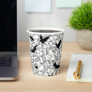 Skull Halloween Decorative Calaveras Paper Cups