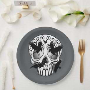 Skull Halloween Decorative Calaveras Paper Plate