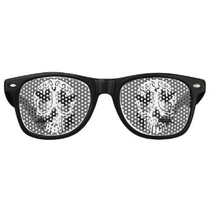 Skull Halloween Decorative Calaveras Retro Sunglasses