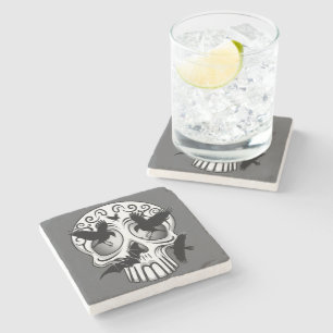 Skull Halloween Decorative Calaveras Stone Coaster