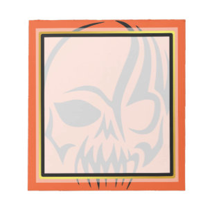 Skull Halloween Gold boarder Notepad