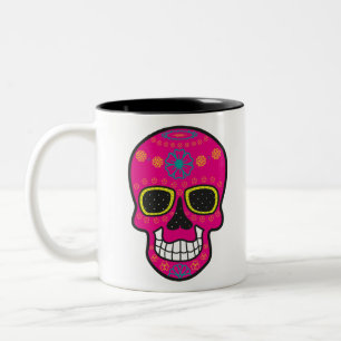 Skull Halloween Two-Tone Coffee Mug