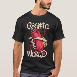 skull Hand Holding Spray Paint streetwear T-Shirt