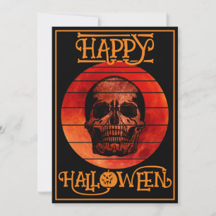 SKULL HAPPY HALLOWEEN DEAD COSTUME EVENT INVITATION