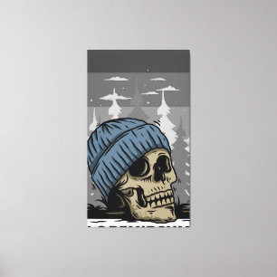 Skull head canvas print