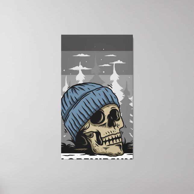 Skull head canvas print (Front)