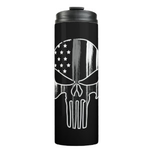 SKULL Head Corrections Officer Flag Thermal Tumble Tumbler