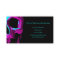 Skull Head Gothic Neon Purple Teal Black Design