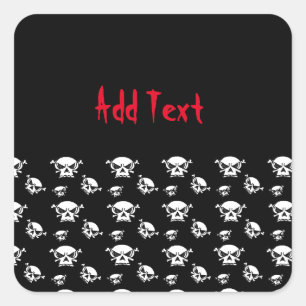 Skull Heads Square Sticker