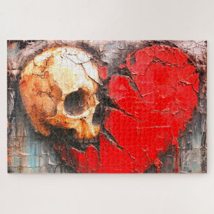 Skull Heart Jigsaw Puzzle