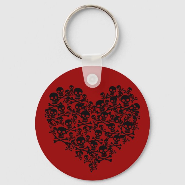 Skull Heart Keychain (Front)
