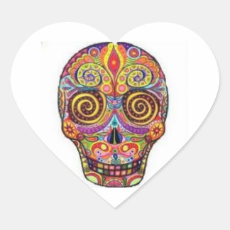 skull heart sticker