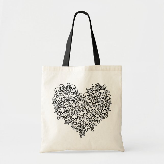 Skull Heart Tote Bag (Front)