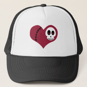 Skull Heart Trucker Hat