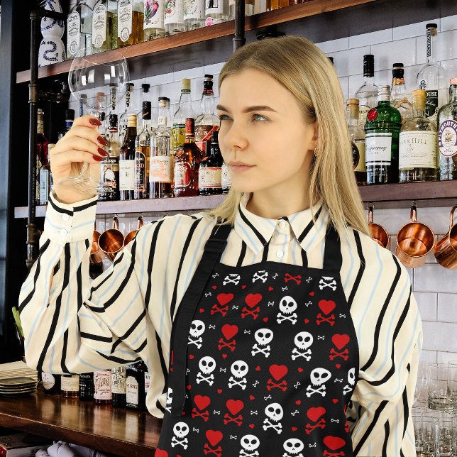 Skull Hearts Apron (Creator Uploaded)