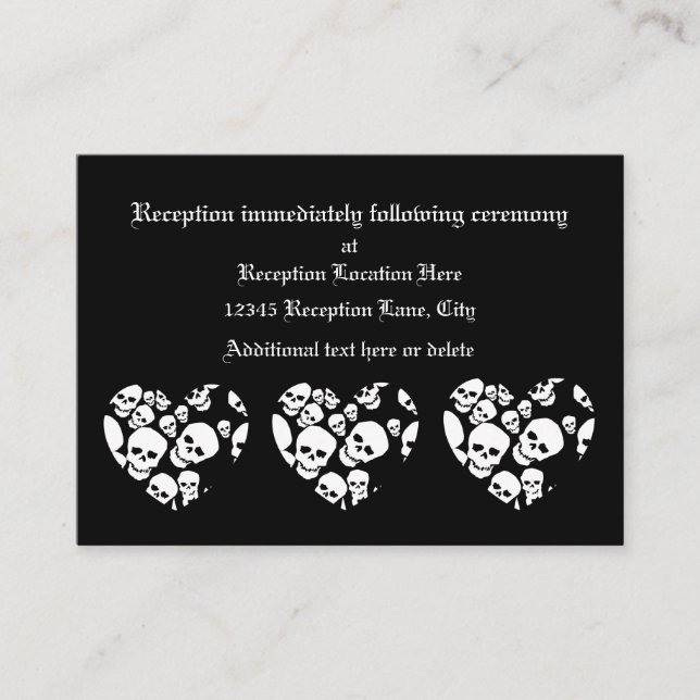 Skull Hearts Enclosure Card (Front)