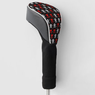Skull Hearts Golf Head Cover