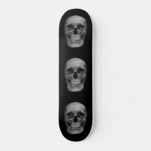 Skull - Heavy Metal Fantasy Art Black Skateboard