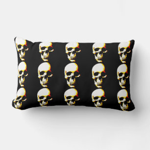 Skull Heavy Metal Fantasy Art Lumbar Pillow
