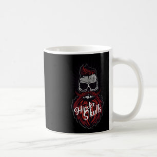 Skull Hipster Moustache Beard Logo Bearded Moustac Coffee Mug