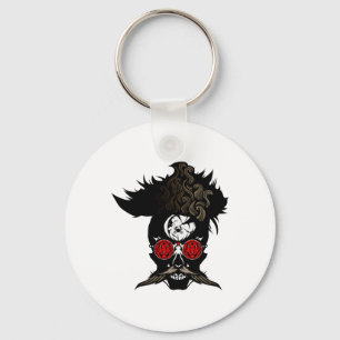 Skull Hipster Moustache Gles Lion Tribal Moustache Keychain
