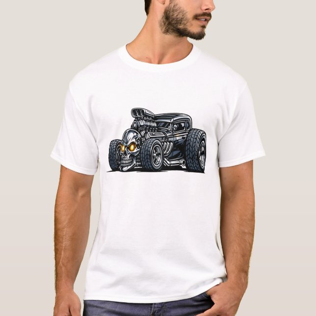 Skull Hot Rod T-Shirt (Front)