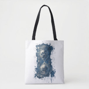 Skull Hourglass Gothic Dark Art Tote Bag