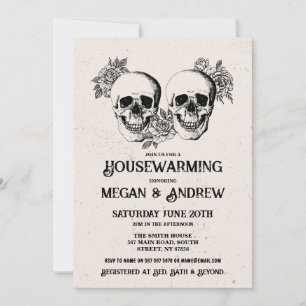 Skull Housewarming Party Halloween New Home Invite