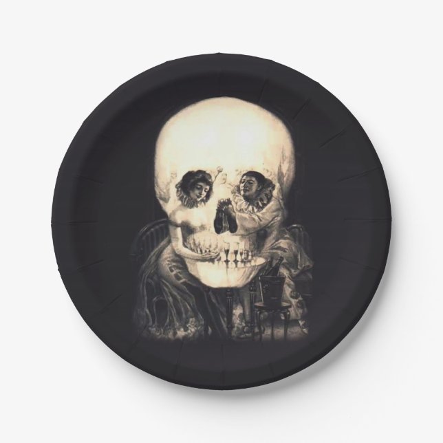 Skull Illusion Paper Plate (Front)