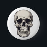 Skull Illustration 2 Inch Round Button<br><div class="desc">Fantasy Rock Punk Heavy Metal Art - Skull Skeleton - Digital Fantasy Art</div>