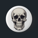 Skull Illustration 2 Inch Round Button<br><div class="desc">Fantasy Rock Punk Heavy Metal Art - Skull Skeleton - Digital Fantasy Art</div>