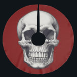 Skull Illustration Brushed Polyester Tree Skirt<br><div class="desc">Fantasy Rock Punk Heavy Metal Art - Skull Skeleton - Digital Fantasy Art</div>