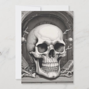 Skull Illustration Holiday Card