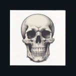 Skull Illustration Napkin<br><div class="desc">Fantasy Rock Punk Heavy Metal Art - Skull Skeleton - Digital Fantasy Art</div>