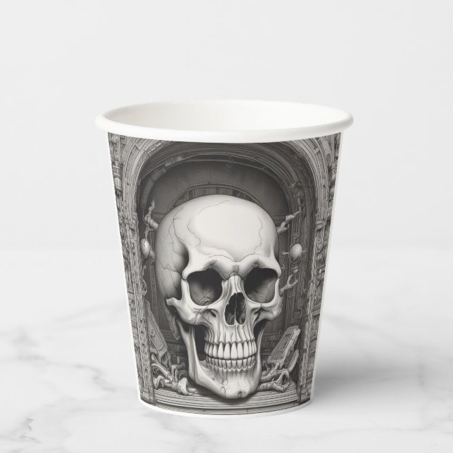 Skull Illustration Paper Cups (Front)