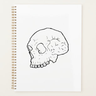skull illustration planner
