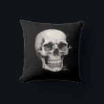 Skull Illustration Throw Pillow<br><div class="desc">Fantasy Rock Punk Heavy Metal Art - Blue Skull Skeleton - Digital Fantasy Art</div>