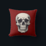 Skull Illustration Throw Pillow<br><div class="desc">Fantasy Rock Punk Heavy Metal Art - Skull Skeleton - Digital Fantasy Art</div>