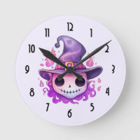 Skull in a Witch's Hat Whimsical