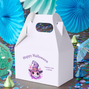 Skull in a Witch's Hat Whimsical Thank You Favor Box