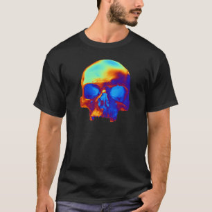 Skull in Blue and Gold T-Shirt